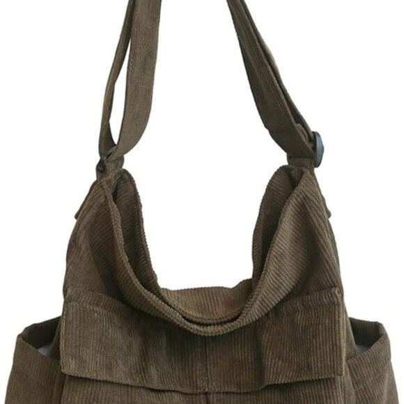 Durable Canvas Tote with Adjustable Strap – Fashionable Multi-Pocket Crossbody - Picture 1 of 7